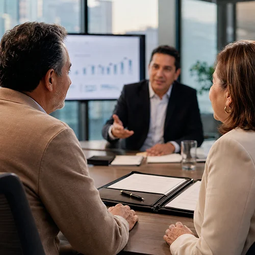 Pareja mexicana recibiendo acompañamiento para resolución de pensión Ley 73 en RESOLUT